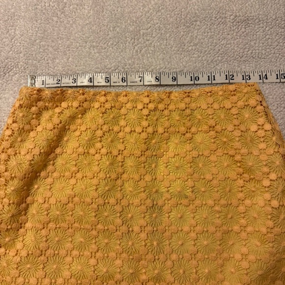 L'ACADEMIE Comilly Lace Mini Skirt in Yellow Apricot Crochet Revolve - Picture 6 of 10
